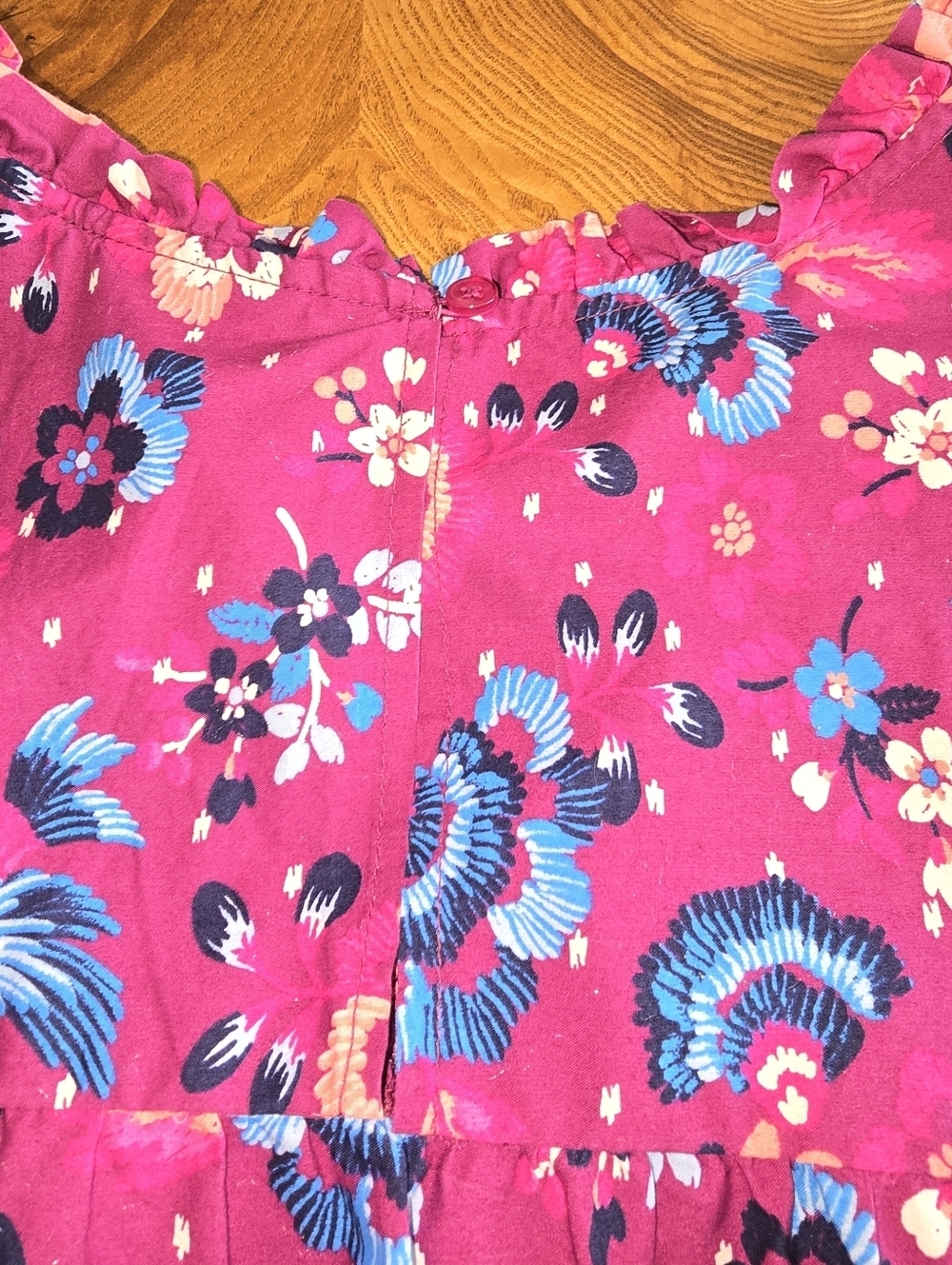 Lane Bryant Women's Plus Size 20 Purple Floral Bird Print Cotton Blouse - Picture 6 of 7